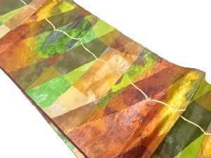 アンティーク　抽象模様織出し袋帯（材料）